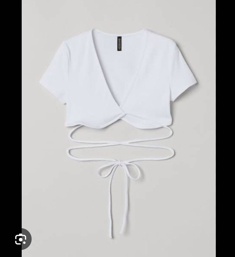 H&amp;M Tie Detail Top