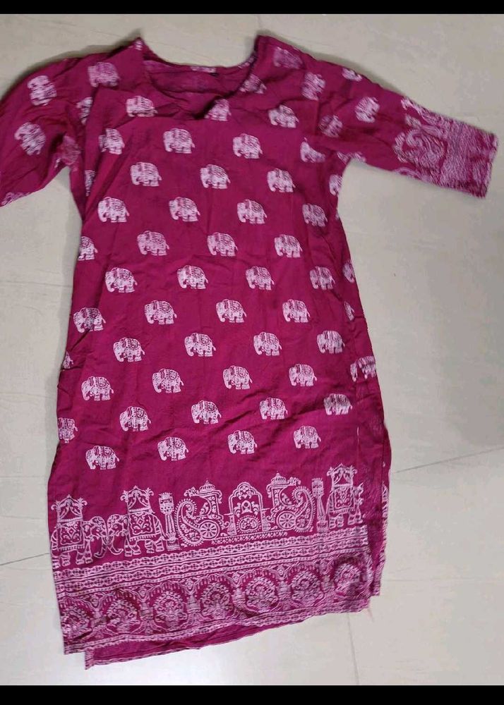 Elephant Print Kurta for women