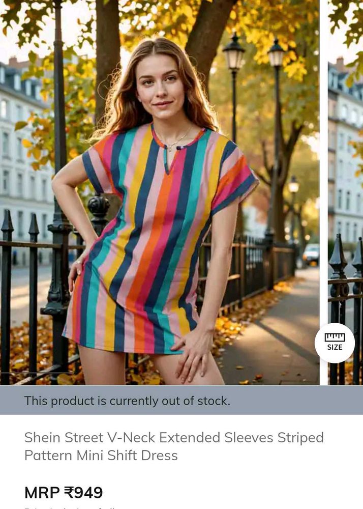 Striped Mini Shift Dress