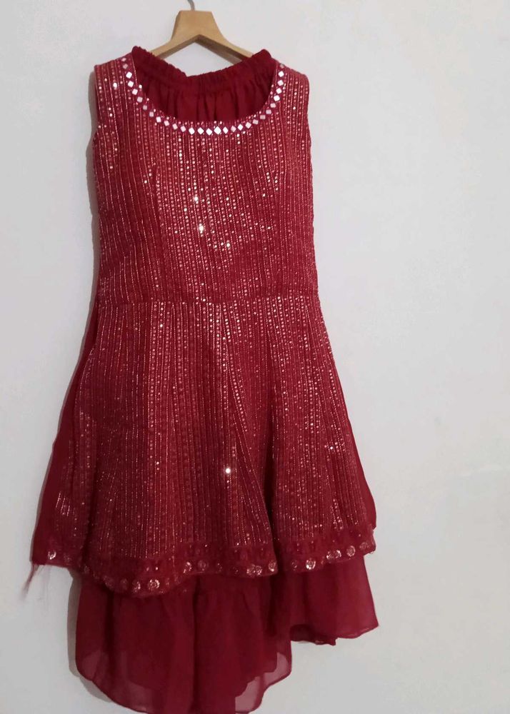 Red Sequin Party Dress🎀✨
