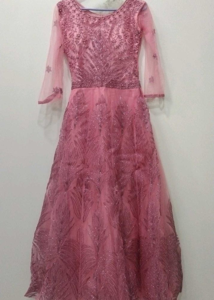 Elegant Pink Ethnic Gown