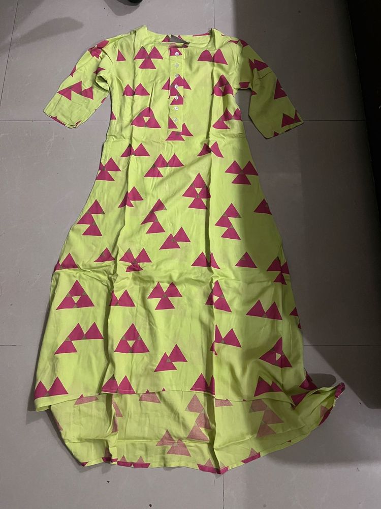 Lime Green High-Low Dress