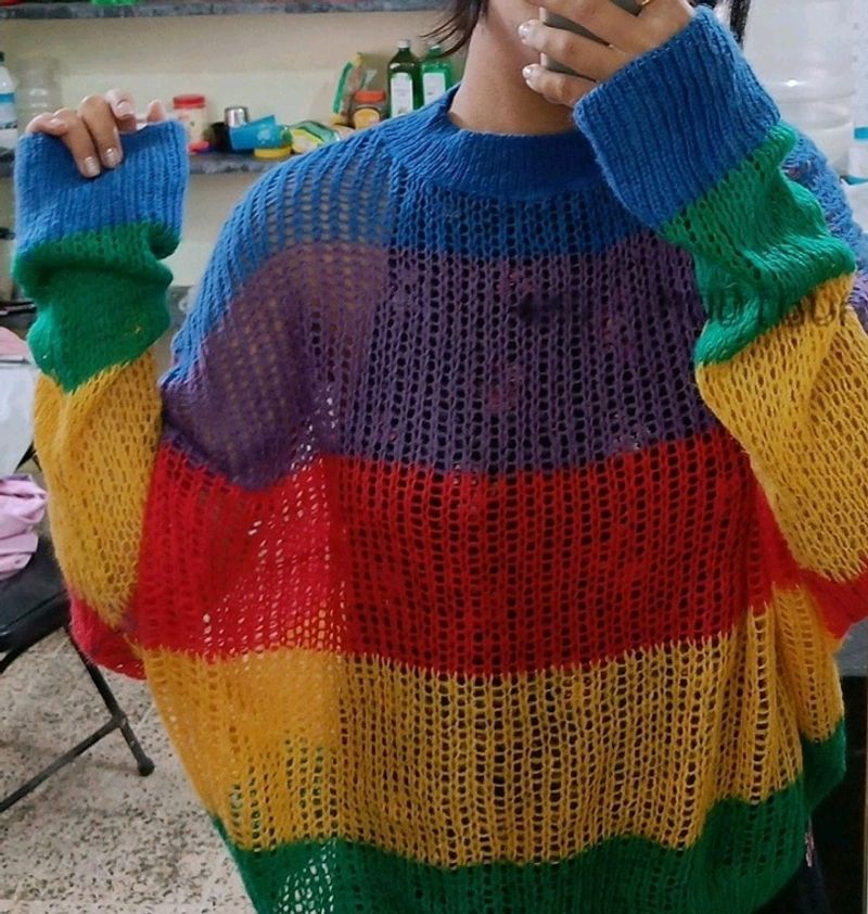 Multicolored Woolen Sweater