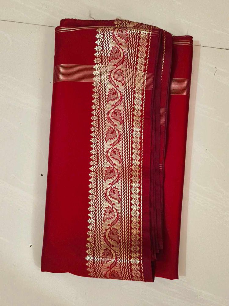 Red &amp; Gold Silk Saree