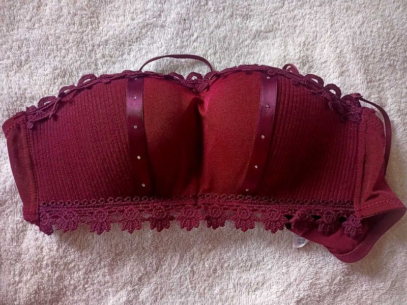 Designer Maroon Bra .