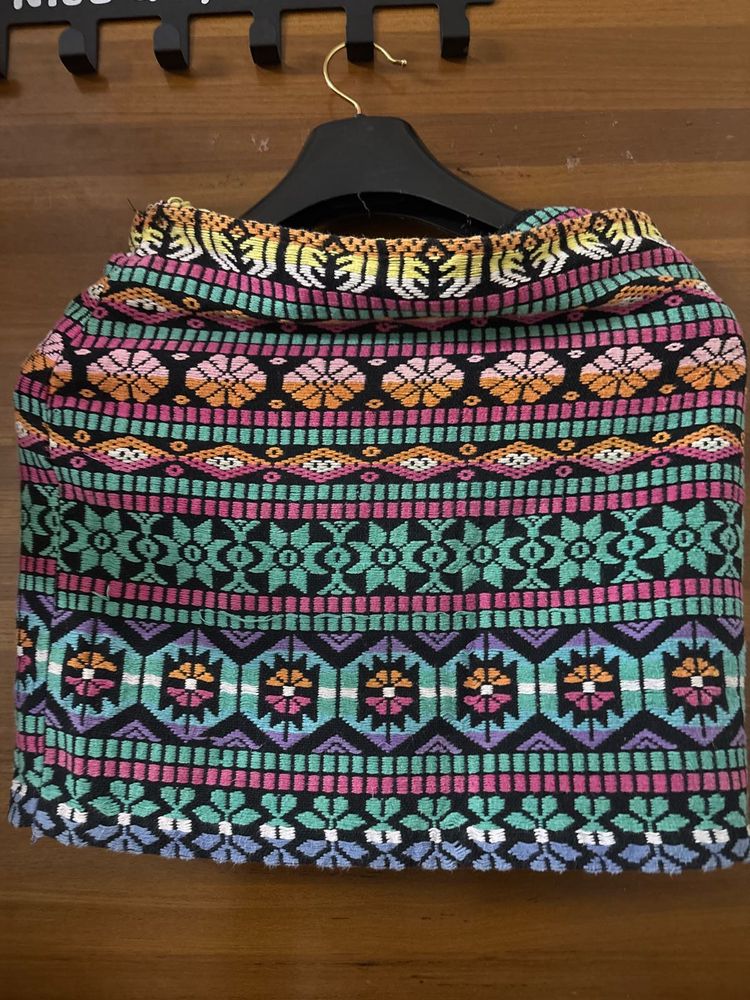 Patterned Mini Skirt