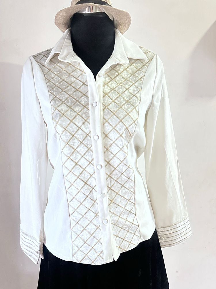Textured Shirt With Velvet Lining