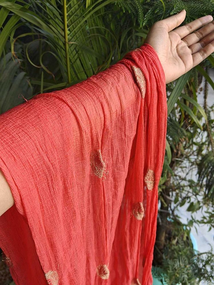 Lotus Pink Dupatta With Tassels🪷