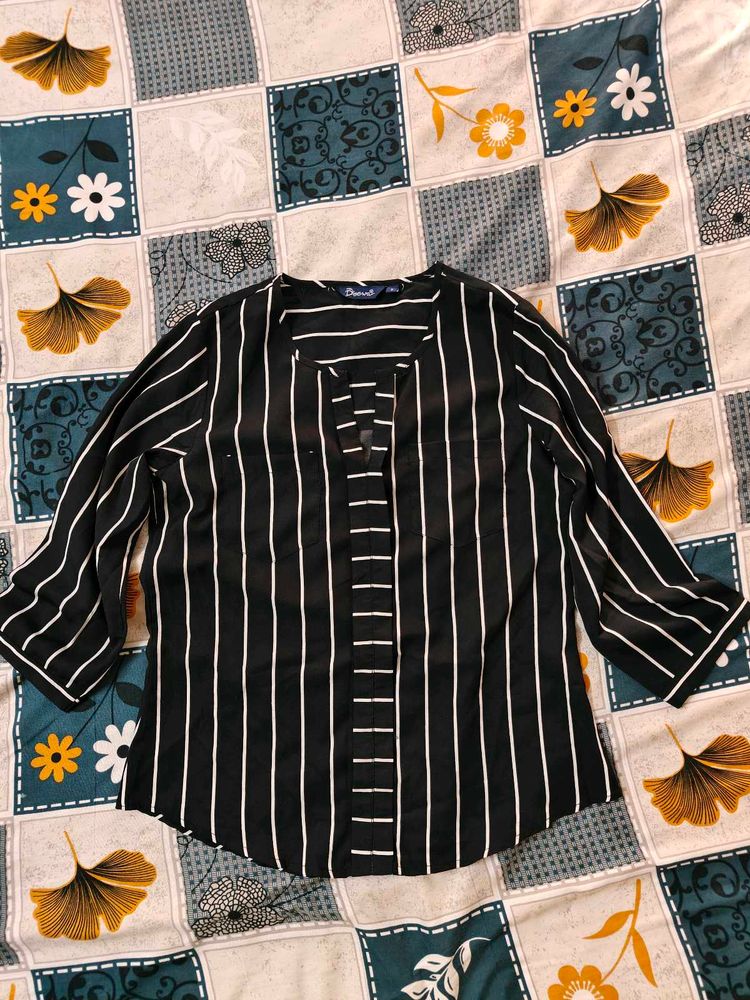 Black Striped Top
