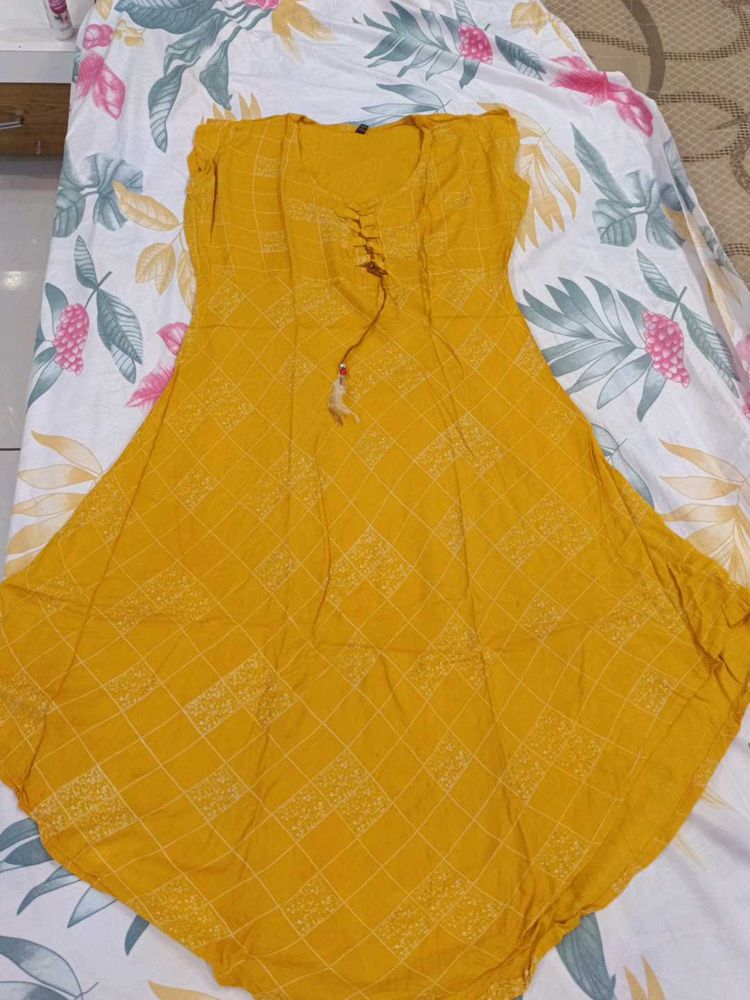Mustard Yellow Kurti