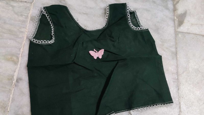 Green Sleeveless Blouse