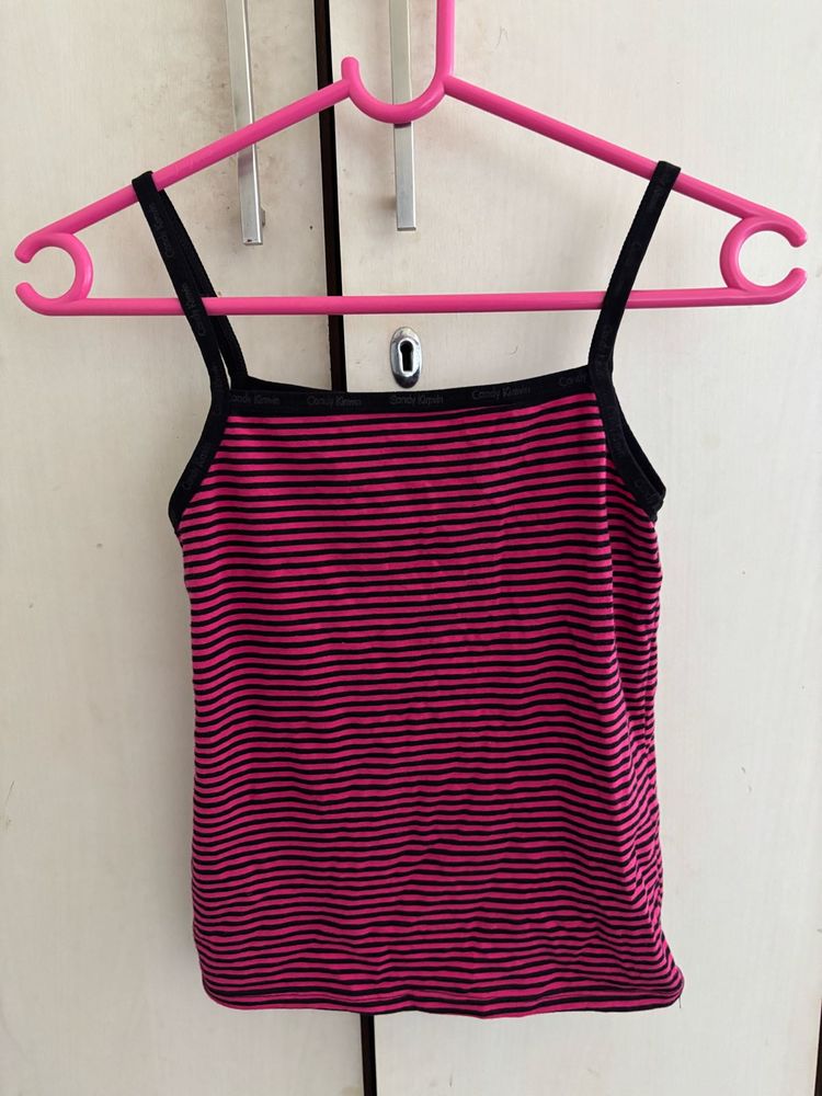 Pink Striped Tank Top