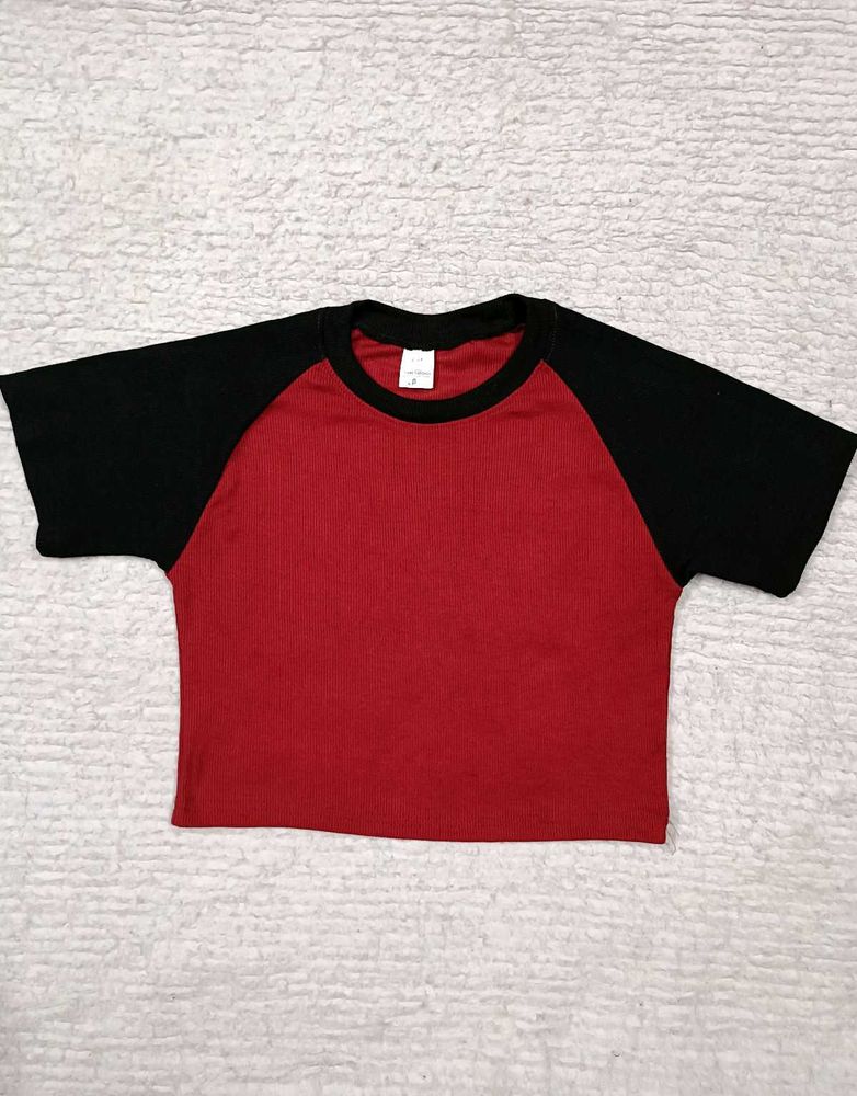 Red &amp; Black Crop Top ❤️🖤