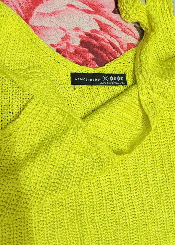 Neon Yellow Knit Top