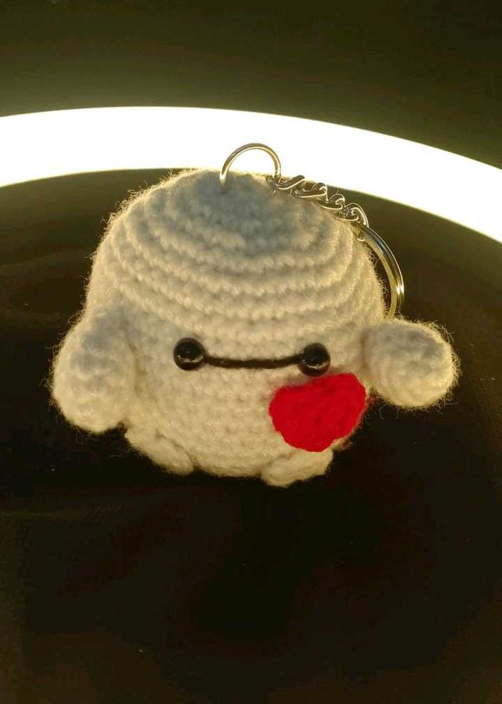 Crochet Baymax Keychain