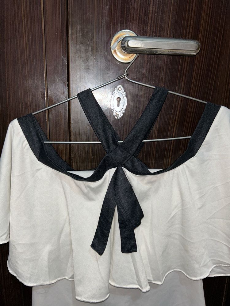 White And Black Top