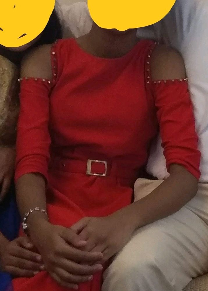 Red Long Gown(Size&#34;XS&#34;)