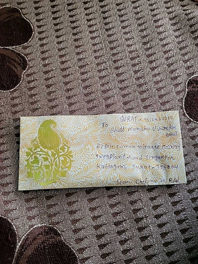 Vintage Indian Envelope - Surat Address