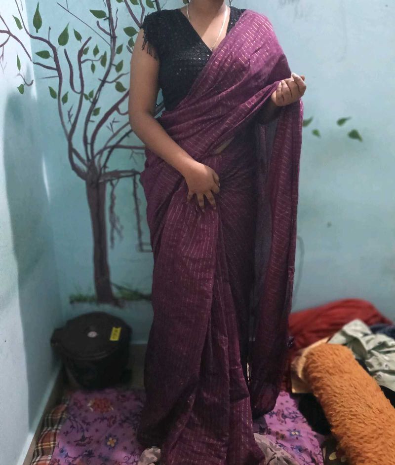 Combo Offer Saree With Stitched Blouse