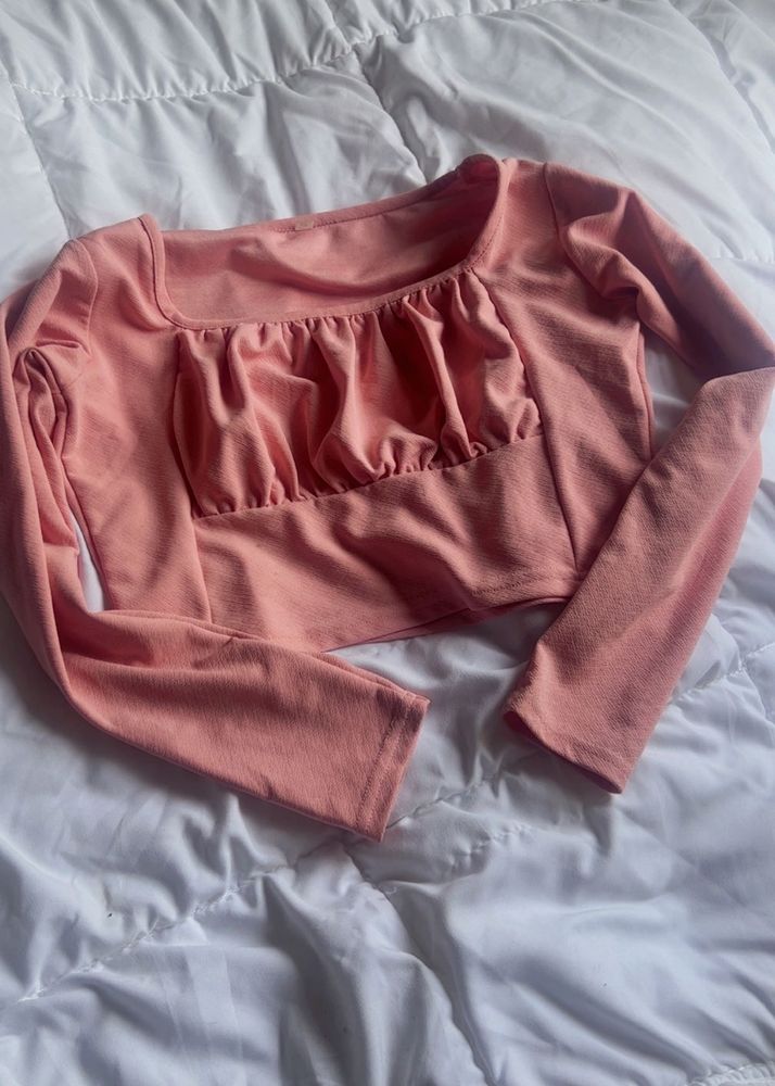 Cute Pink Long Sleeve Top