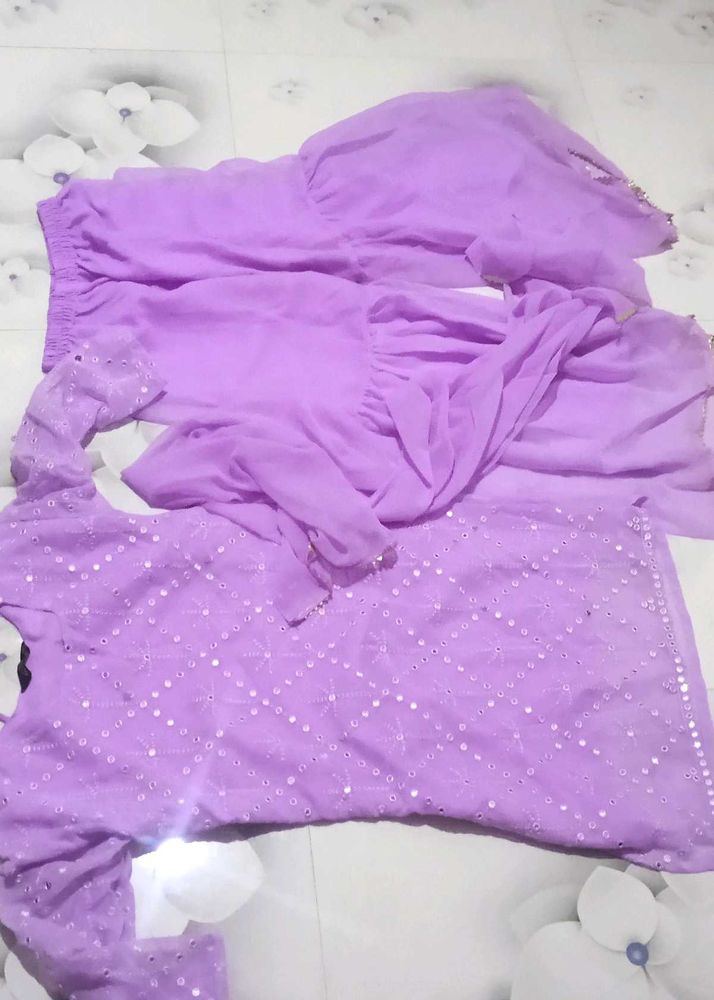 Lavender Kurta Set