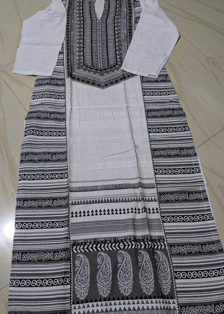 Elegant Black &amp; White Kurta