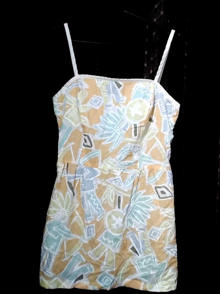 Vintage Print Mini Dress