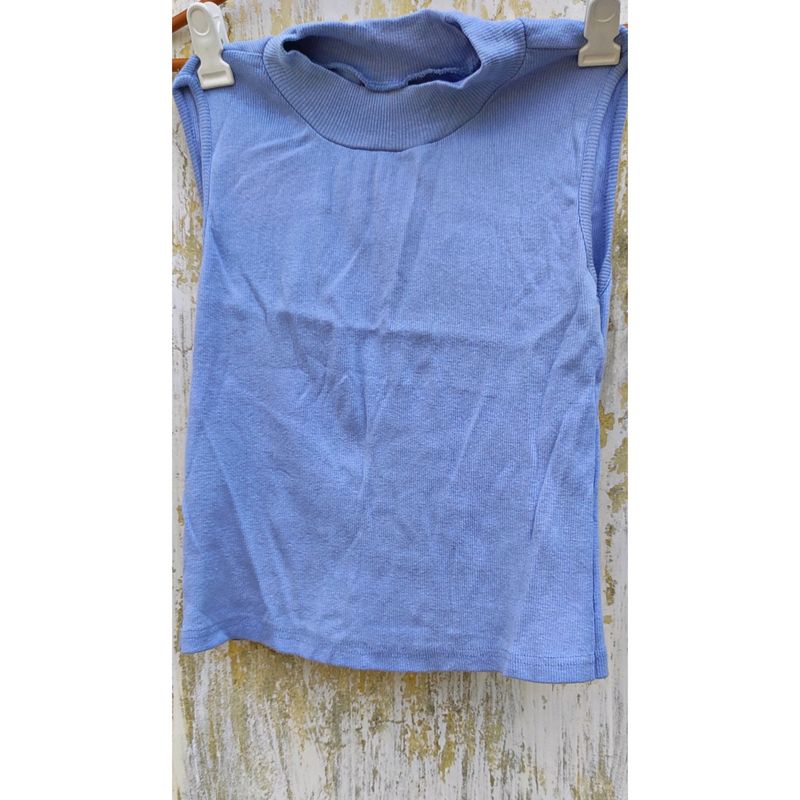 Q-Rious Casual Solid Women Light Blue Top