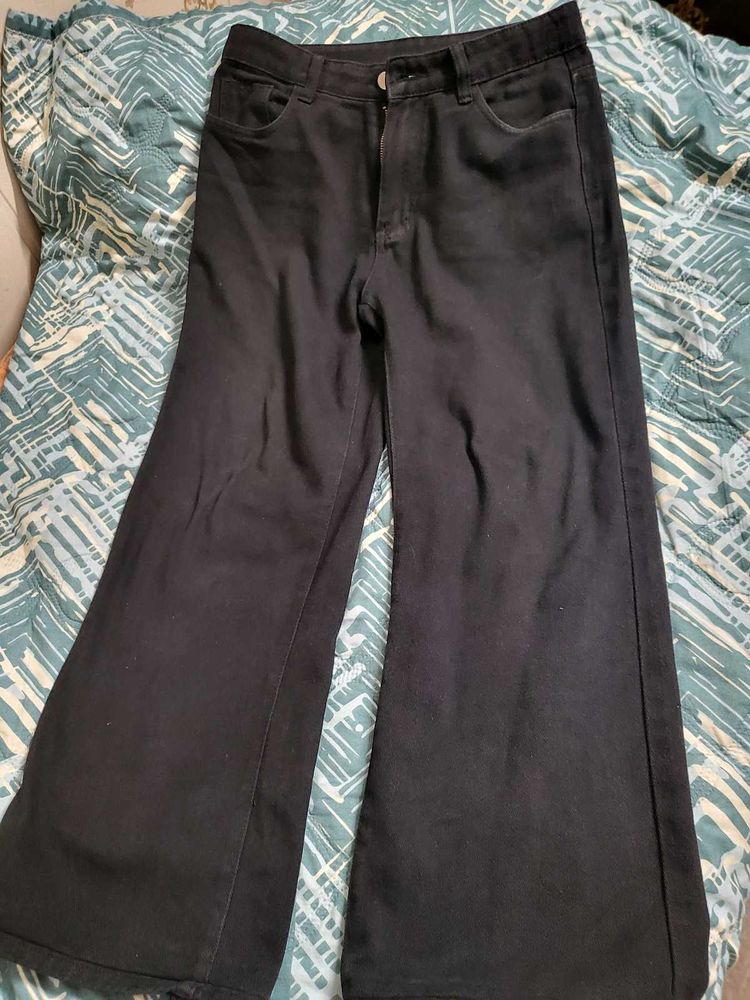 Black Wide  Leg Jeans