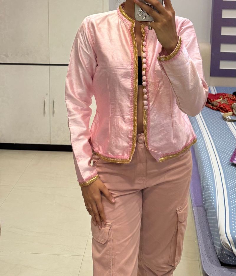 Pink Kurta Style Jacket