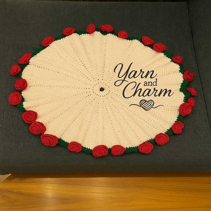 Handmade Crocheted Rose Blankie