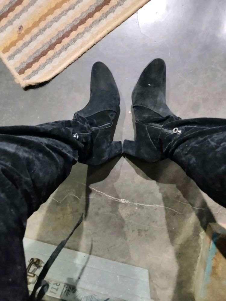 Black Suede Ankle Boots