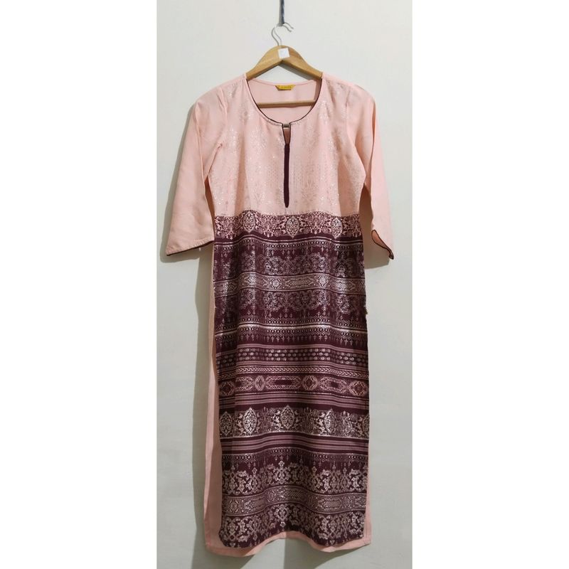 Aurelia Peach Kurta
