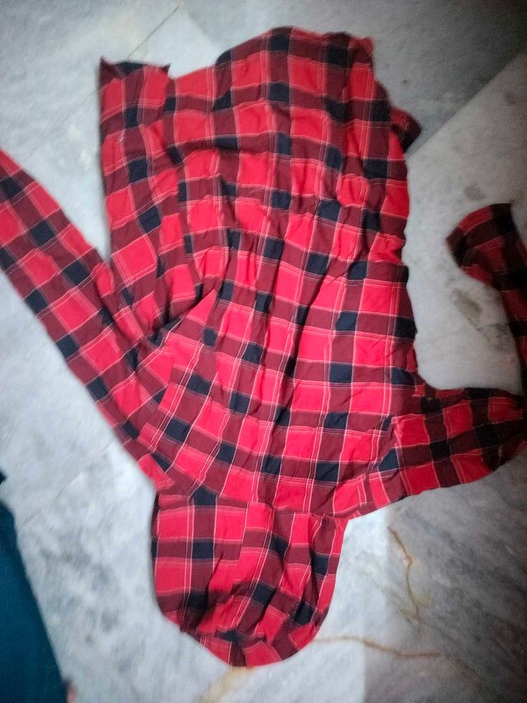 Red &amp; Black Checked Shirt