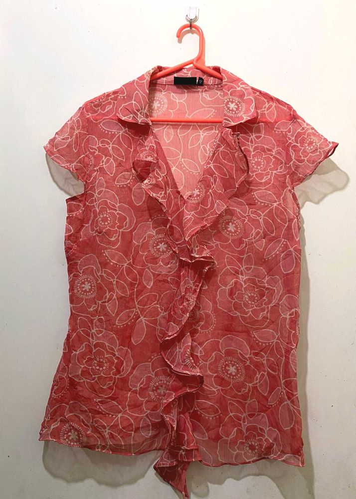 Floral Ruffle Top 34 and half
