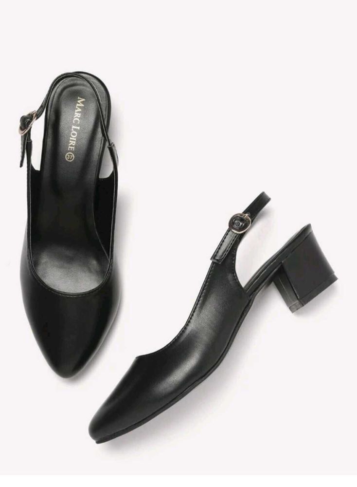 Marc Loire Black Slingback Heels
