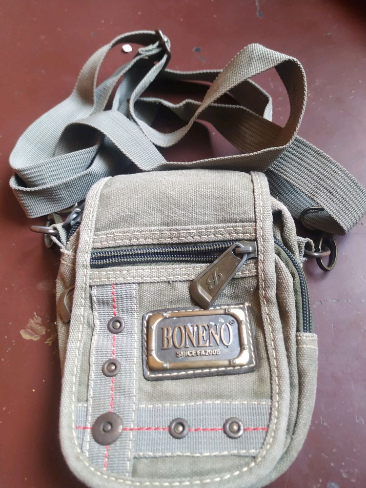 Combo Of Jeans Sling Bag With White Belt