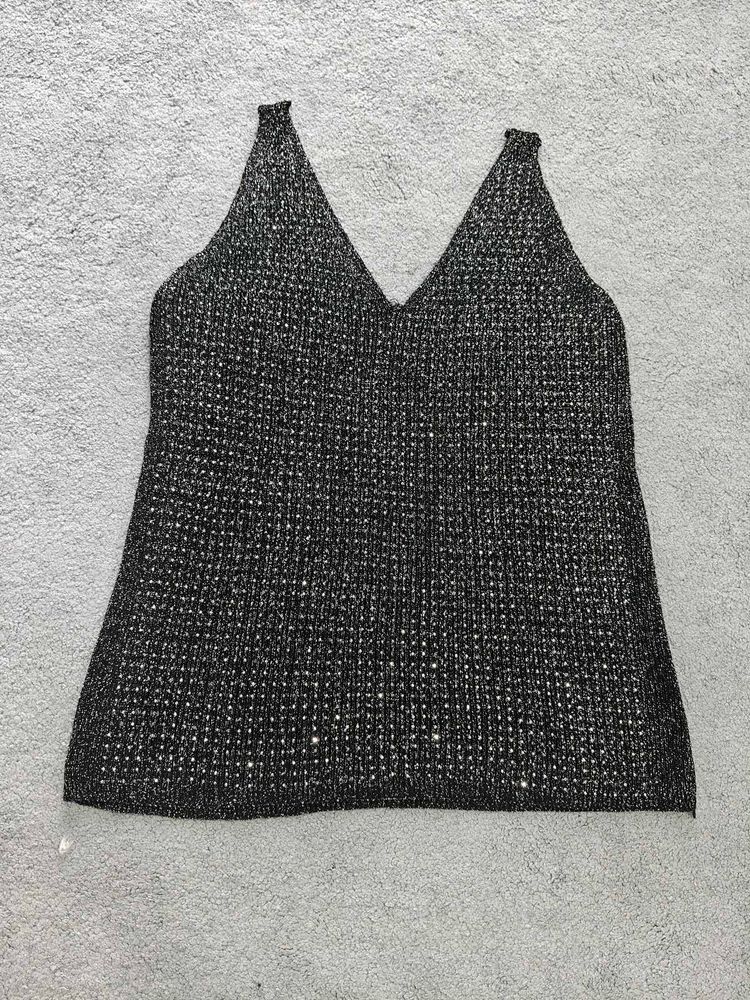Sparkly Black Tank Top