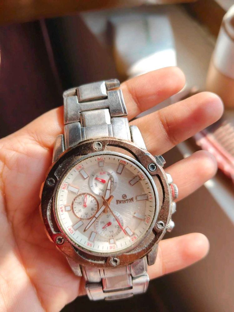 Swinton Silver Watch