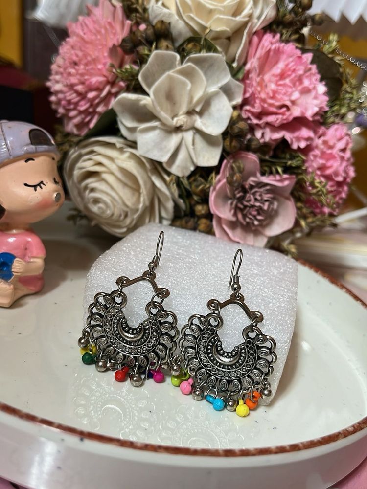 Oxidised Dangle Earrings