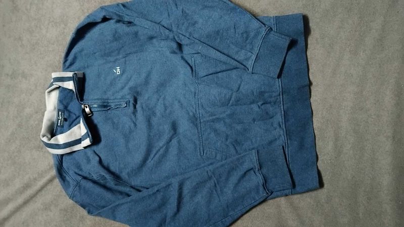 Blue Pullover Sweater Hoodie
