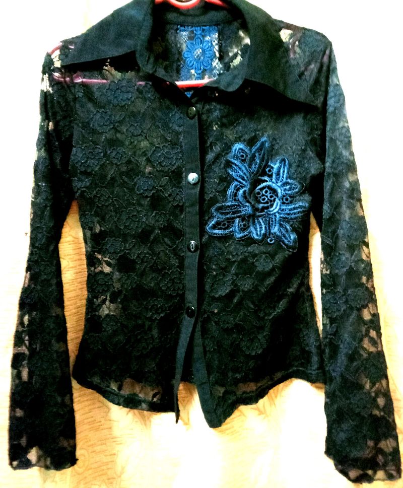Transparent Net Shirt For Girls