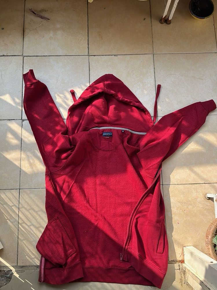 Red Zip-Up Hoodie