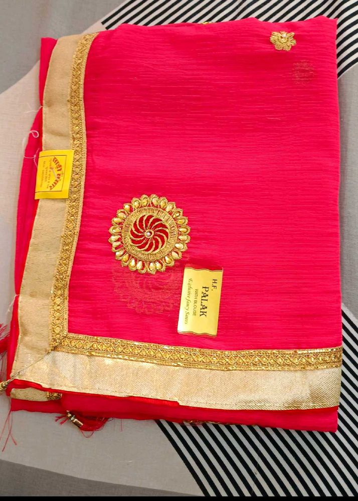 Red Work Saree For Festive