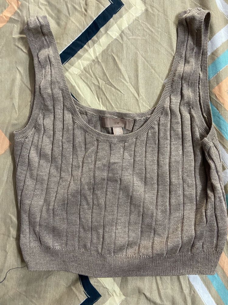 H&amp;M Rib Knit Crop Top