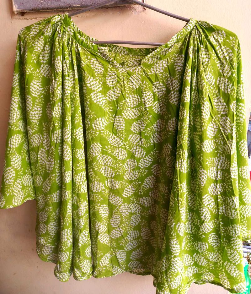 Green Boho Top