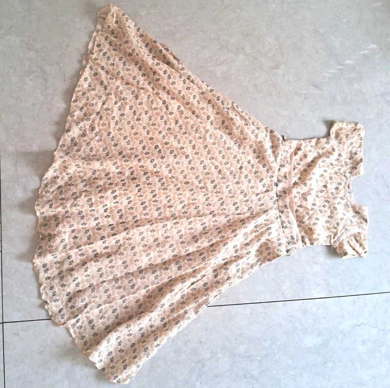 Beige Colored Frock