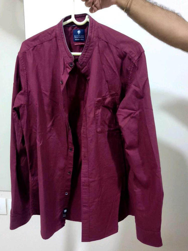 Maroon Casual Shirt