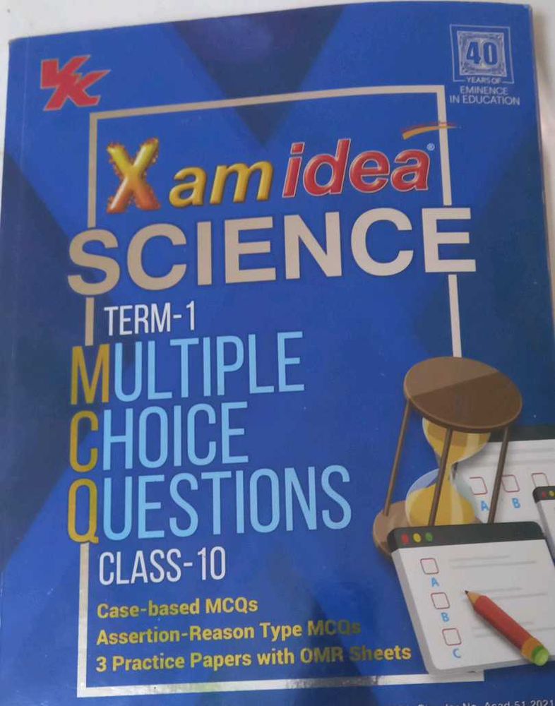 Xamidea Science Class 10 Term 1 MCQ Book