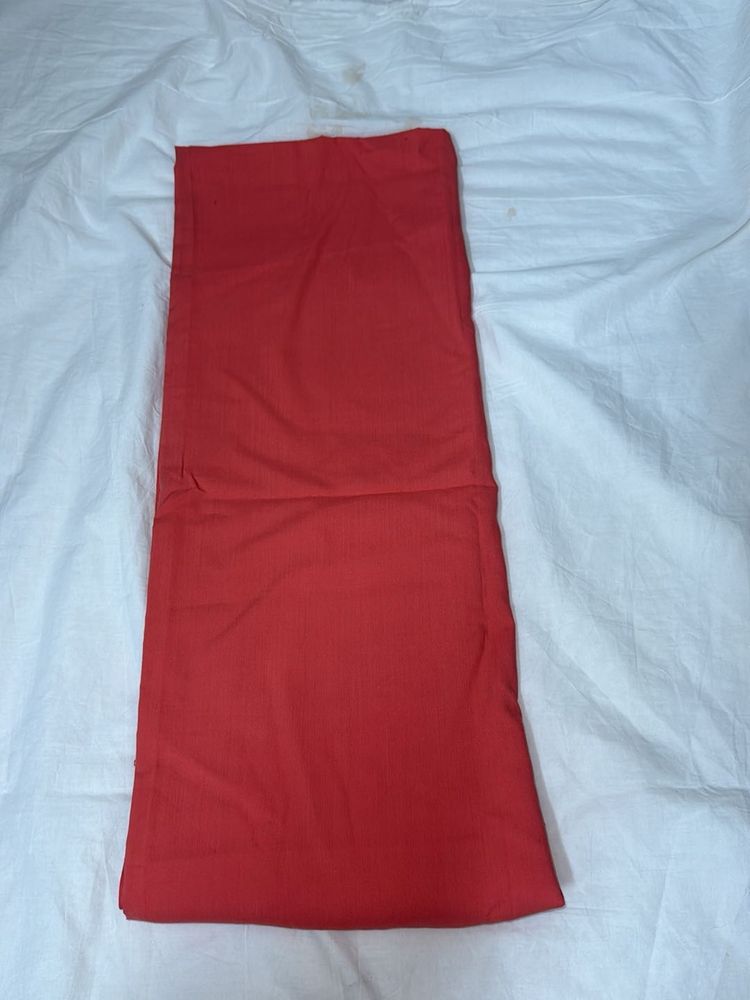 Plain Peach Pure Cotton Soft Fabric